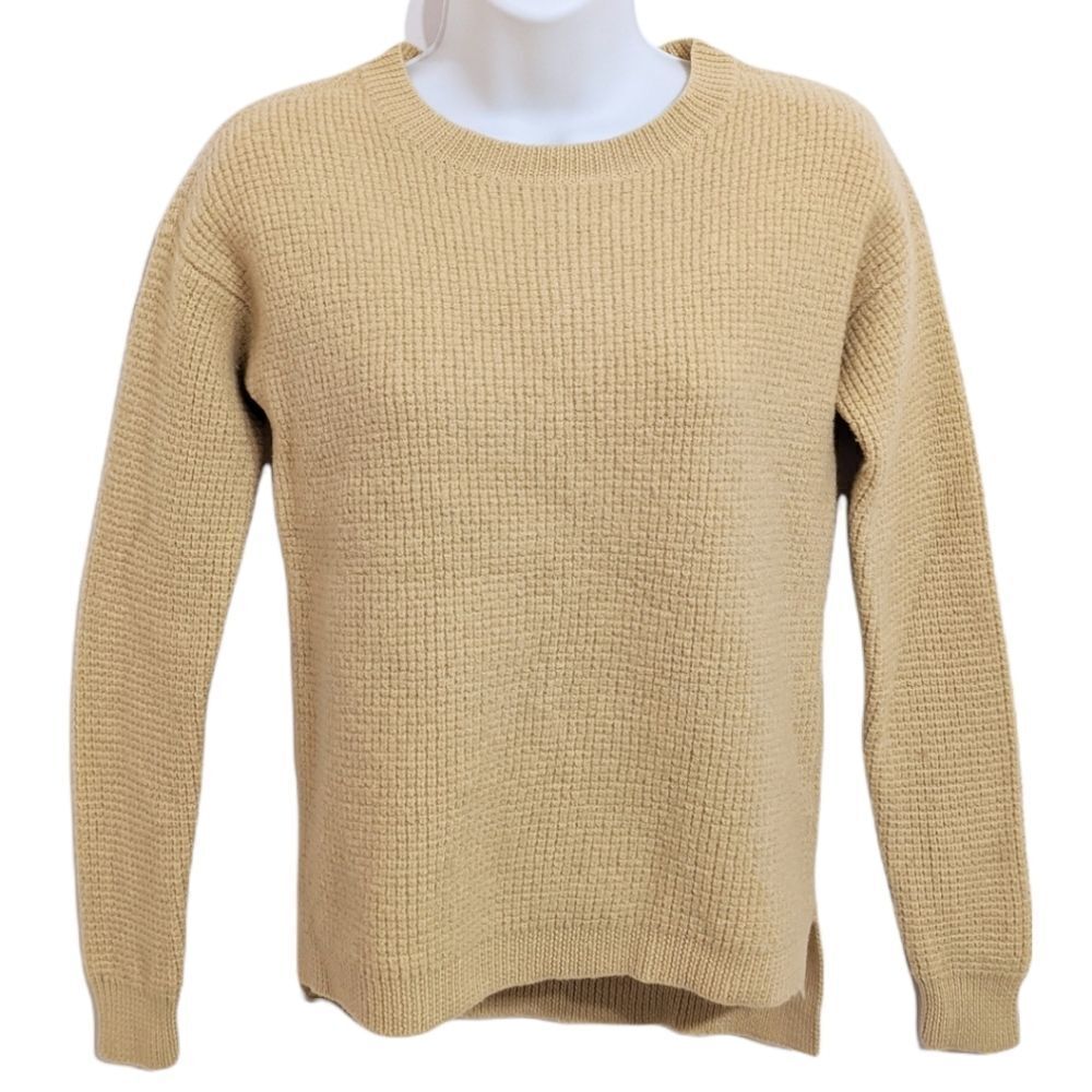 ARITZIA WILFRED Isabelli merino wool crewneck sweater in yellow Small @F